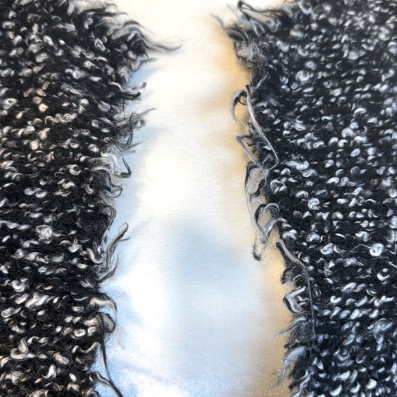 On Trend IRO Cof Black and White Open Front Tweed Jacket- Size 38 - Picture 5 of 11